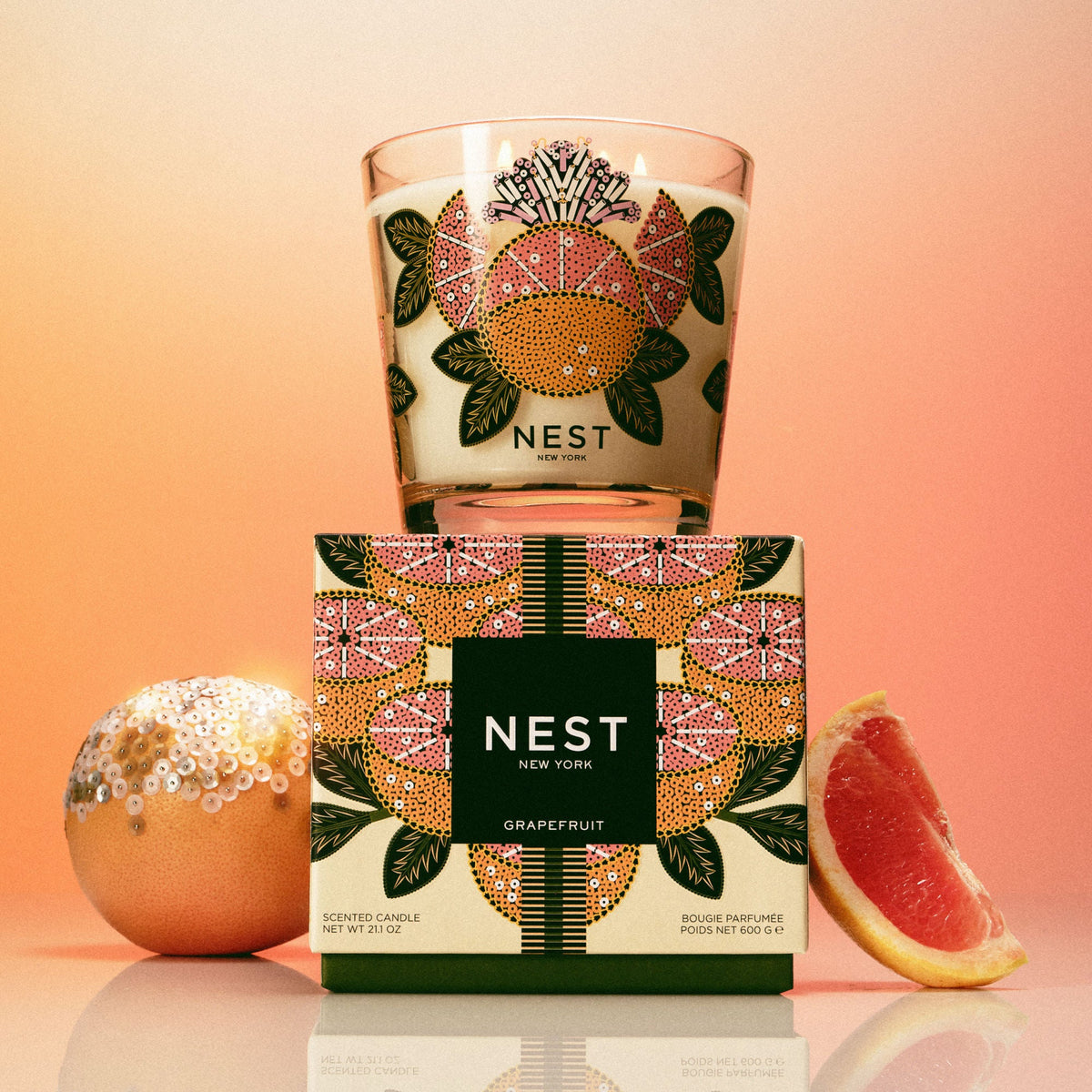 Grapefruit Decorative Candle