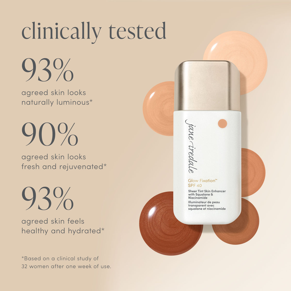 Glow Fixation SPF 40 Sheer Tint Skin Enhancer with Squalane & Niacinamide