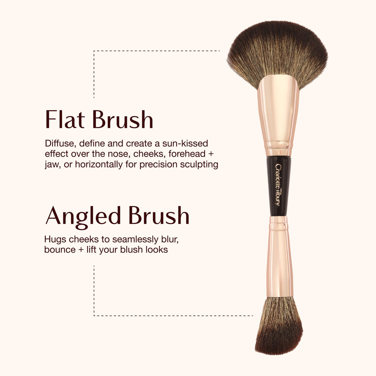 Airbrush Flawless Easy Soft Blur Bronzer + Blusher Brush