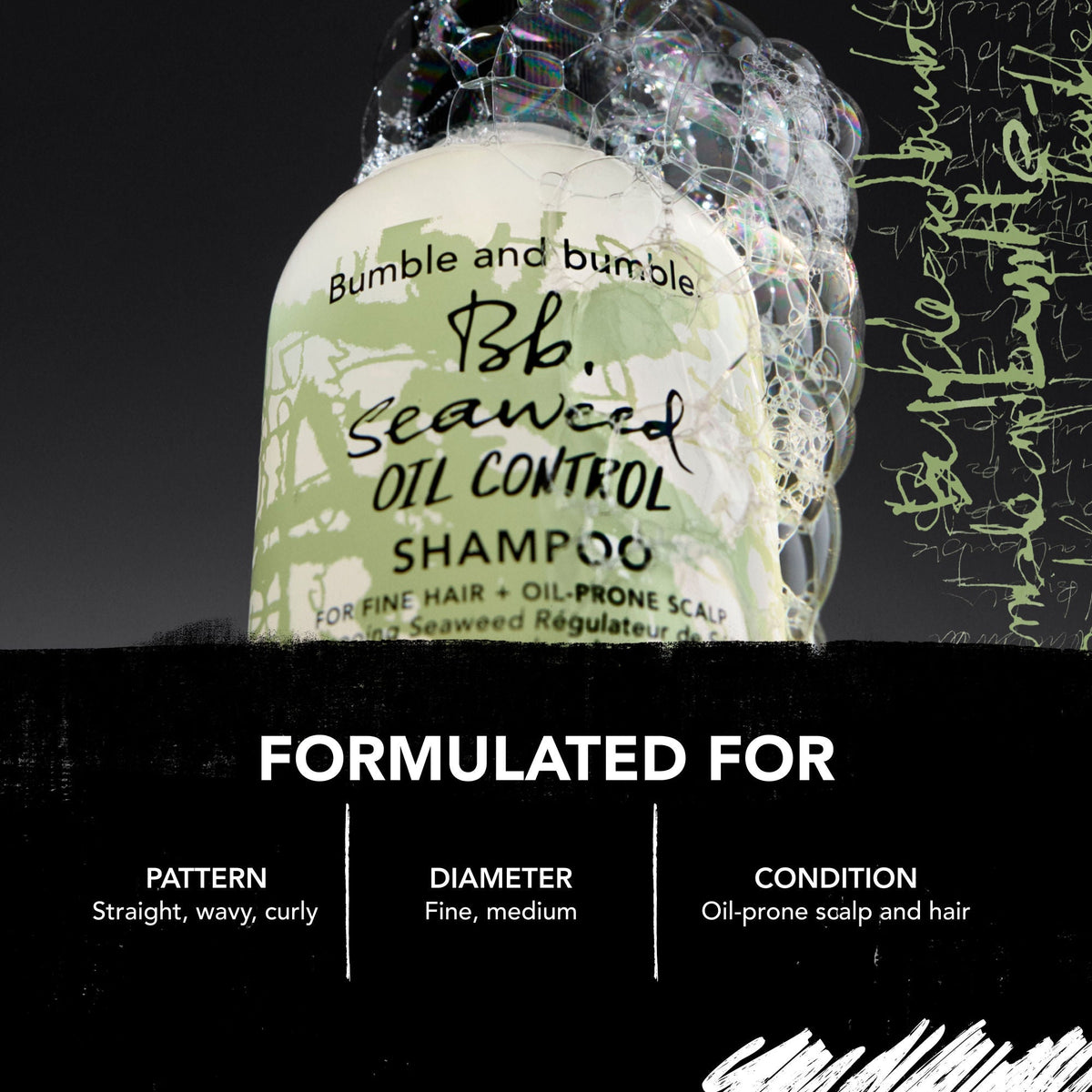 Seaweed Oil Control Shampoo for Fine Hair and Oily Scalp