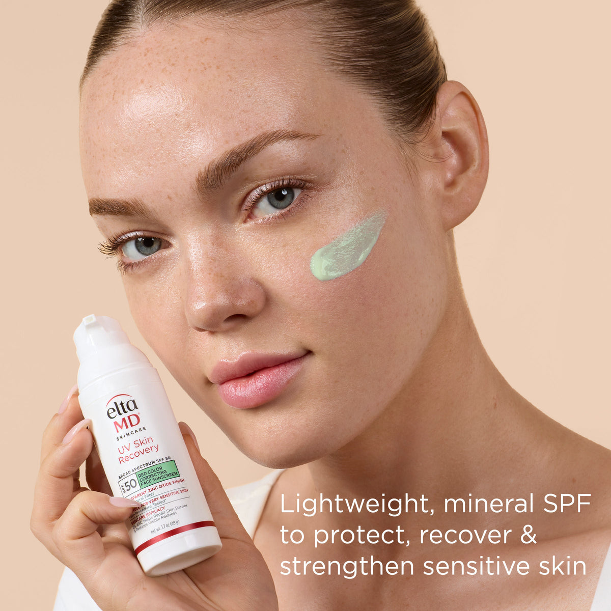 UV Skin Recovery Red Color Correcting Green Tint Broad Spectrum SPF 50