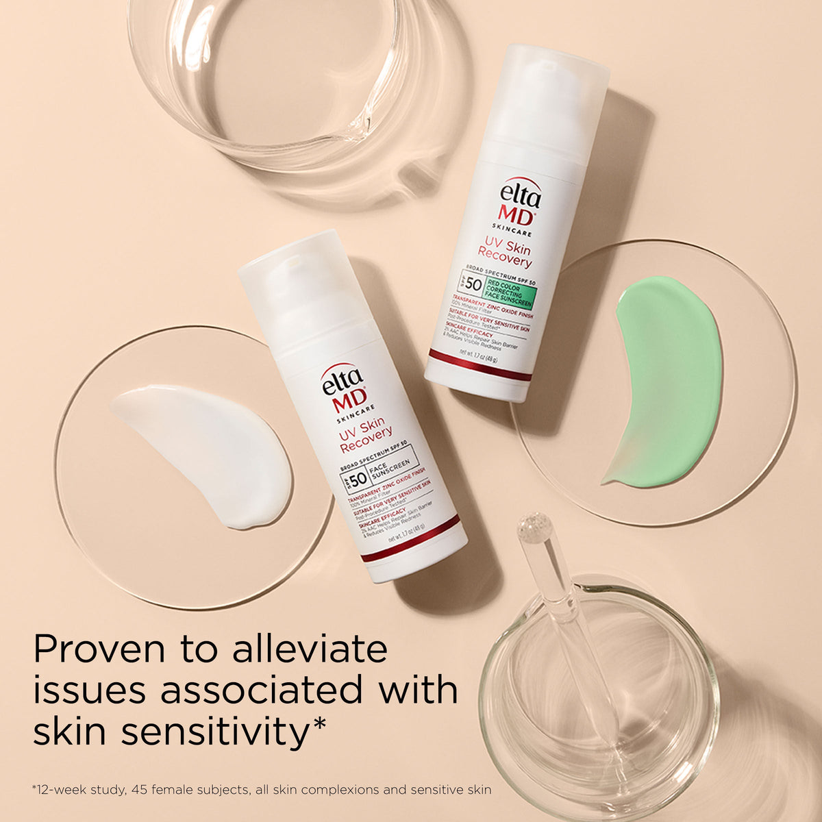 UV Skin Recovery Red Color Correcting Green Tint Broad Spectrum SPF 50