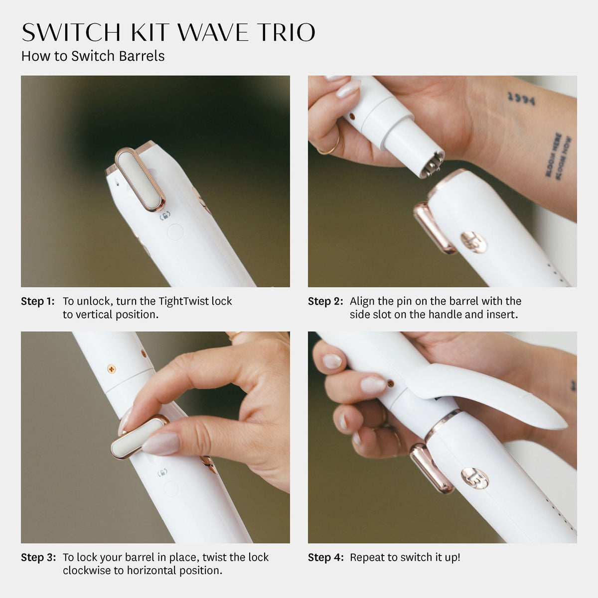 Switch Kit Wave Trio Styling Iron with Three Interchangeable Barrels