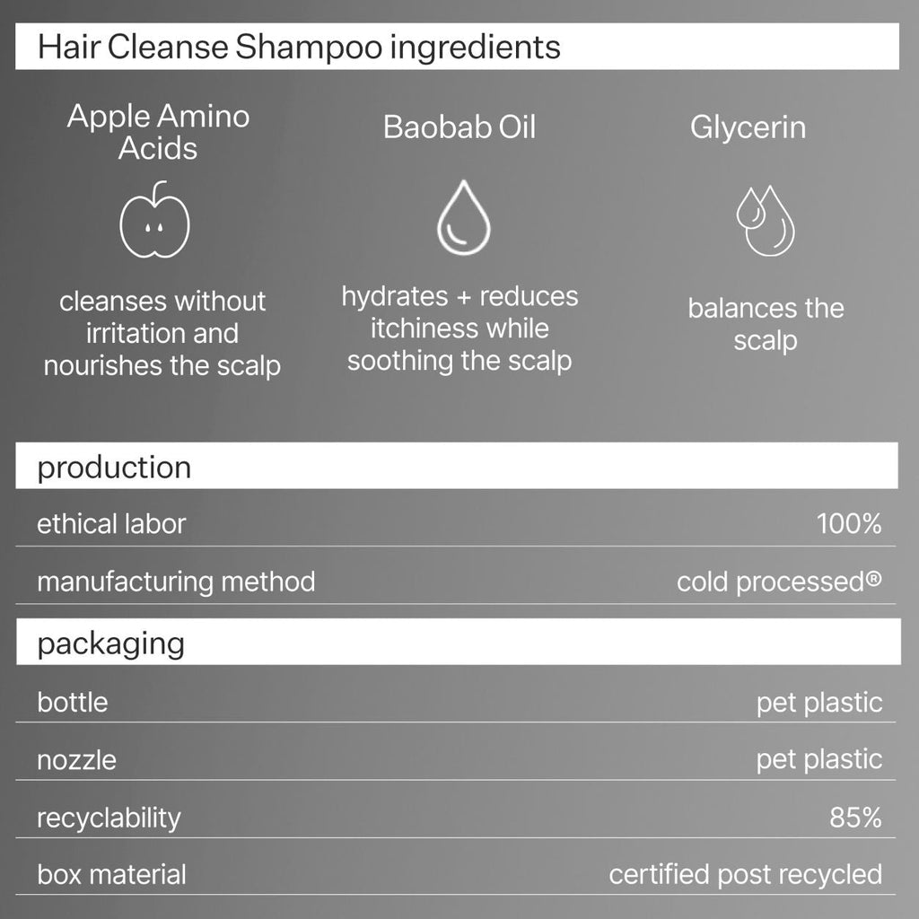 Cold Processed Hair Cleanse Shampoo