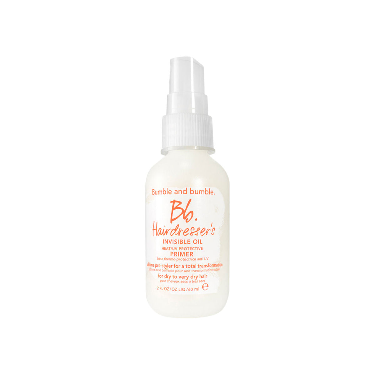 Hairdresser's Invisible Oil Heat/UV Protective Primer for Dry. Frizzy Hair