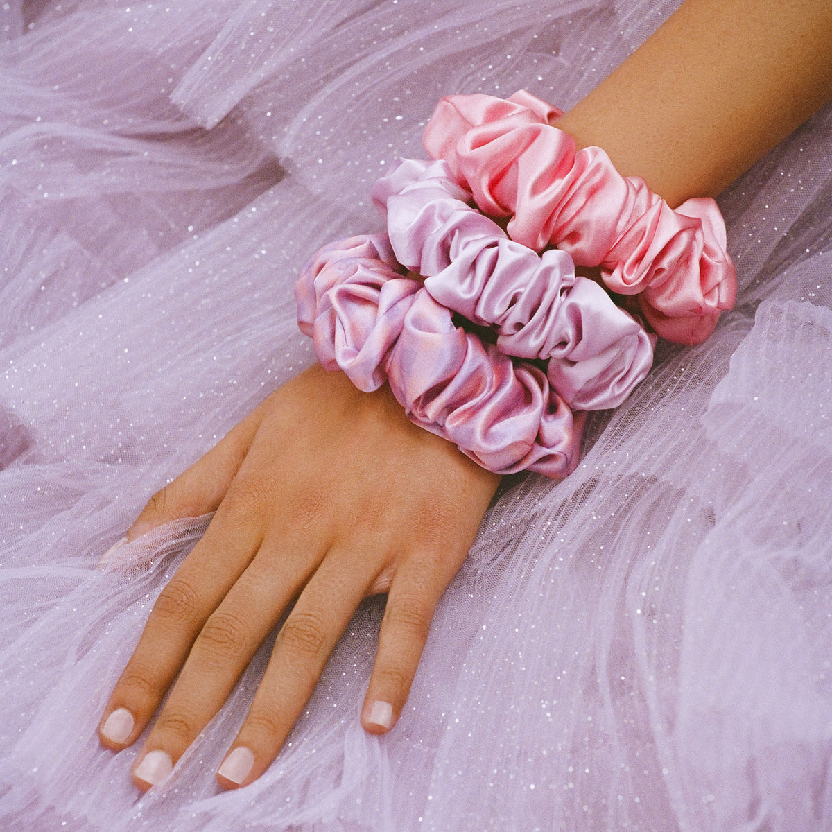 Pure Silk Large Scrunchies