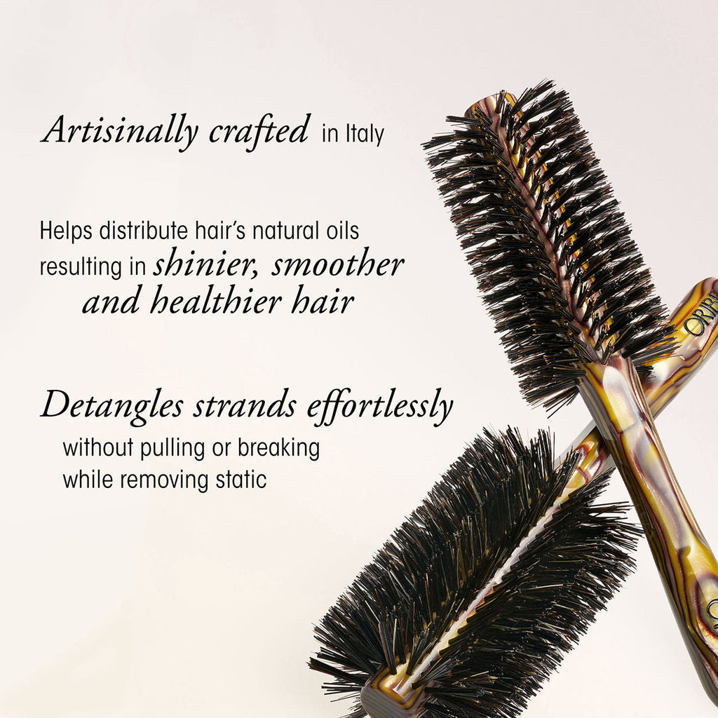 Large Round Boar Bristle Hair Brush for All Hair Types