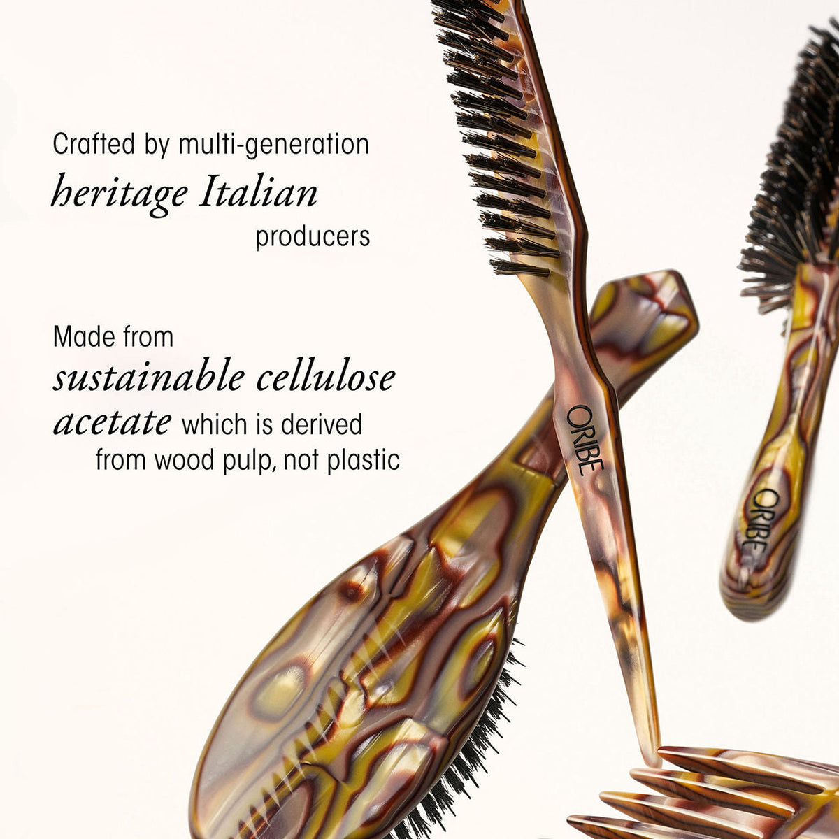 Large Round Boar Bristle Hair Brush for All Hair Types