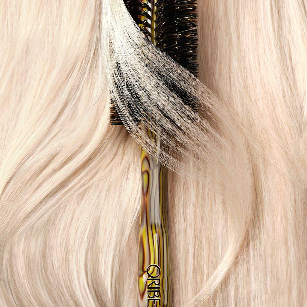 Large Round Boar Bristle Hair Brush for All Hair Types