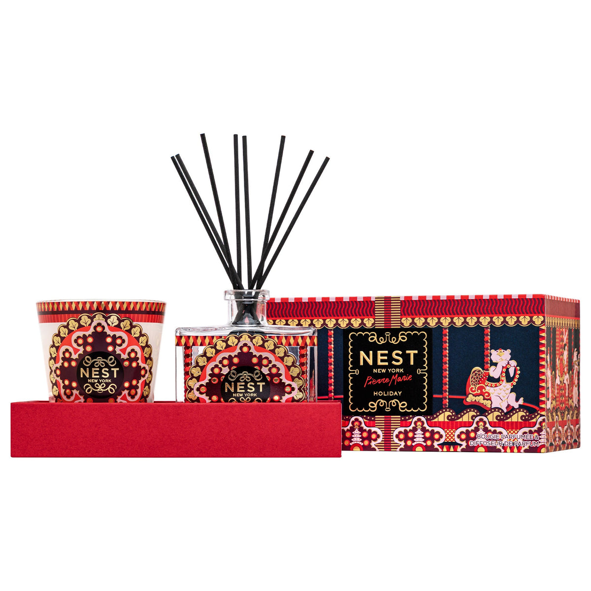 Nest New York x Pierre Marie Holiday Classic Candle Reed Diffuser Duo (Limited Edition)