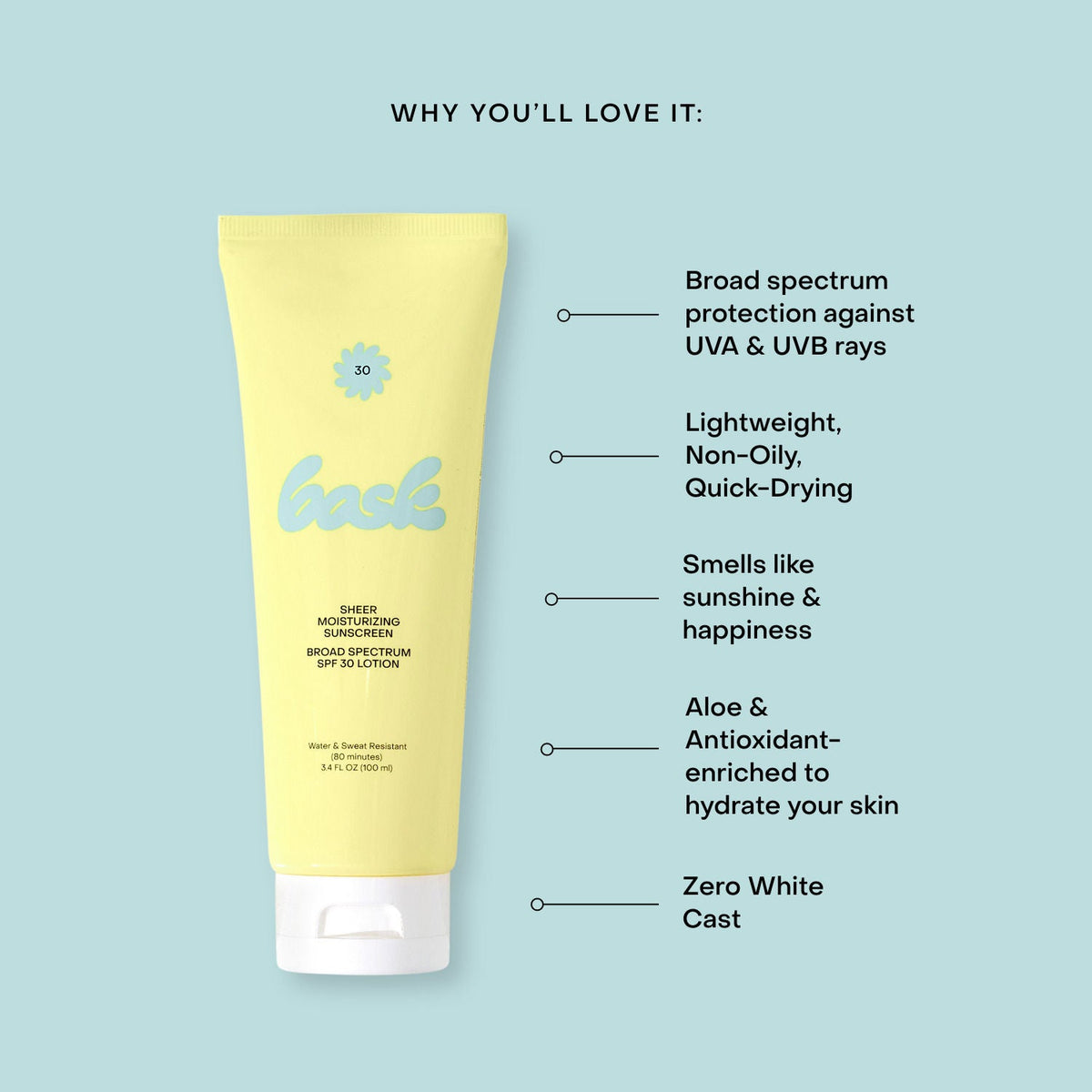 Bask Sheer Moisturizing Lotion SPF 30